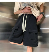 korean style niche casual shorts men summer workwear five point pants design trendy brand loose couple style retro sports pants unique shorts style 2172