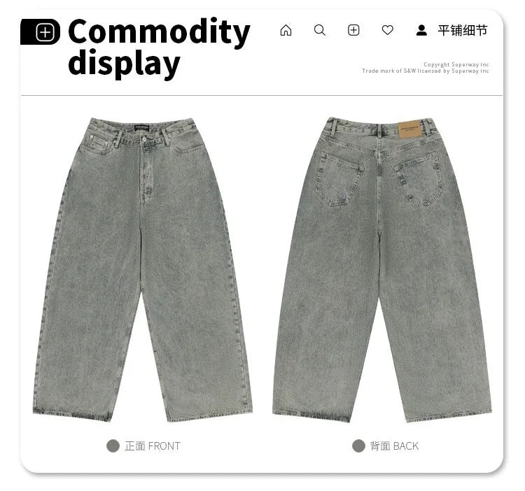 Autumn and winter new mud-dyed jeans