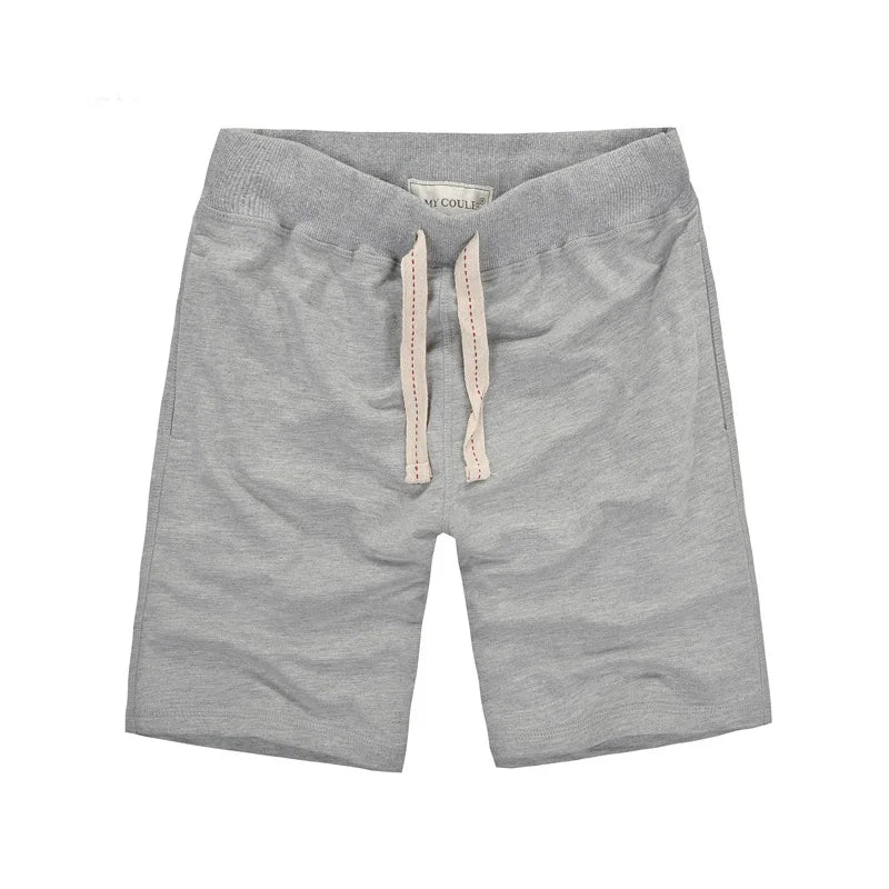 Gray Cotton Shorts Men Summer Sport Fitness Gym Workout Jogger Shorts with Pocket High Quality Plus Size Home Casual Sweatshorts