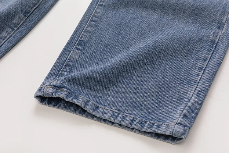 fashion loose streetwear denim basic pants unisex casual zipper jean pant hip hop trousers joggers men straight jeans traf homme unique joggers style 2415