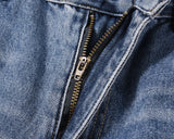 street wear washed hole destroyed skinny jeans denim hip hop blue cylinder male casual slim jeans pants ripped denim trousers unique jeans style 252