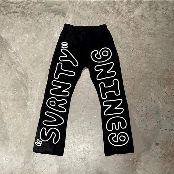 american trendy gothic letter printed high waist pants womens y2k street hip hop harajuku loose casual versatile sweatpants urban active pants