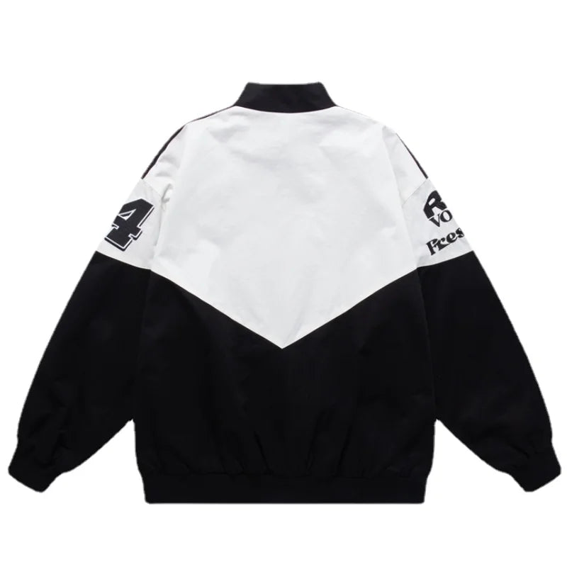 hip hop streetwear racing jacket coat men letter embroidery harajuku cotton casual spring outwear nan fashion photo stylish o - variant style a4a5ba for streetwear fashion