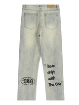 american gothic letter mens baggy jeans y2k retro harajuku straight denim trousers hip hop fashion printed jean man pants unique jeans style 582