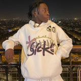 vaporwave tribal flames featuring new luxury 2023 born from pain ian connor sicko pullover hoodies hoody hooded sweatshirts velvet cotton thick fleece white 242