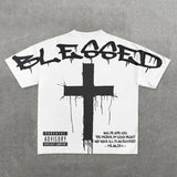 Sadcore Graphic tee – Y2K American Street Summer Fashion Short Sleeved Shirt Men Y