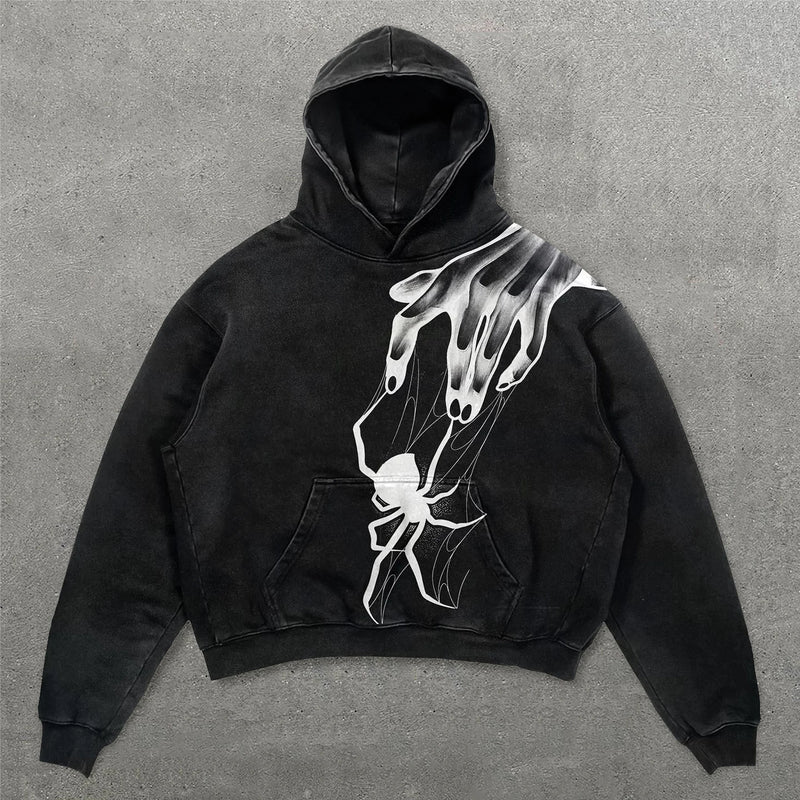 Oversized Punk Printing Hoodie Streetwear Harajuku Sweatshirt Y2K Tops
