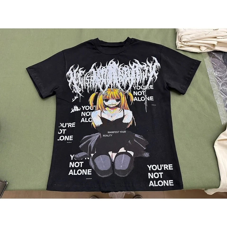 american anime girl graphic t shirts oversized y2k tops korean couples goth t shirt harajuku sweatshirt pro choice men clothing unique default style 5819
