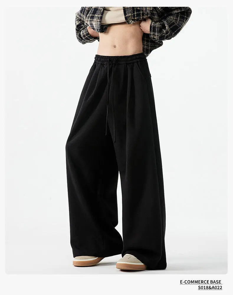 men women loose casual streetwear fashion wide leg sport pants jogger sweatpants hip hop trousers baggy pants unique joggers style 1705