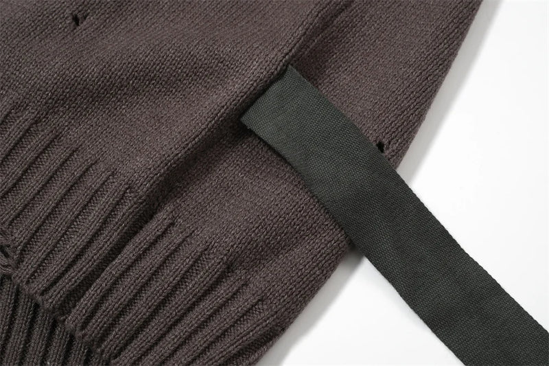 leather varsity streetwear knit with bold stitching, fall/winter pullover for urban outfits, men’s streetwear clothing piece 