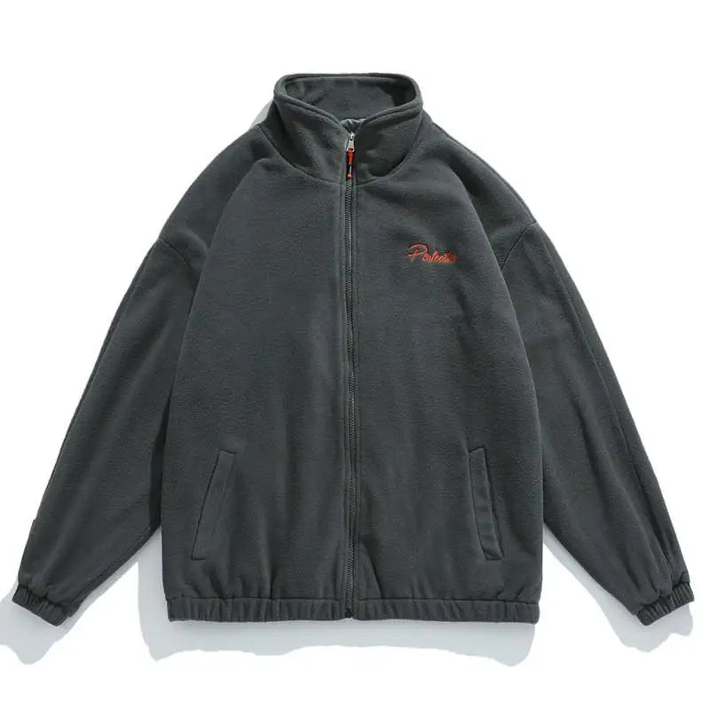 spring and autumn new fleece knitted coat mens loose couple suit versatile high street style unique default style 2024