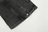 american high street vibe fashion splice jeans mens belt loose casual vintage wide leg straight denim baggy jeans pants trouser unique jeans style 1457