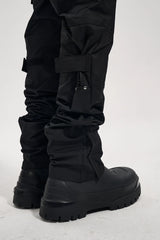 fashion zipper open waist pants with side pockets cargo pants trousers streetwear hip hop military casual pants joggers men unique joggers style 979