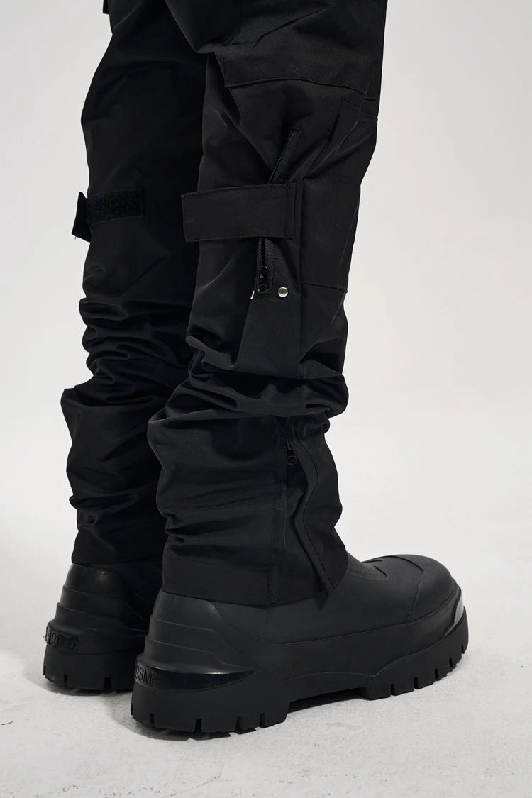 fashion zipper open waist pants with side pockets cargo pants trousers streetwear hip hop military casual pants joggers men unique joggers style 979