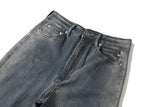 y2k washed gradient jeans pants blue stretch floor mop pants distressed casual micro speaker baggy mens and womens flare jean unique jeans style 109