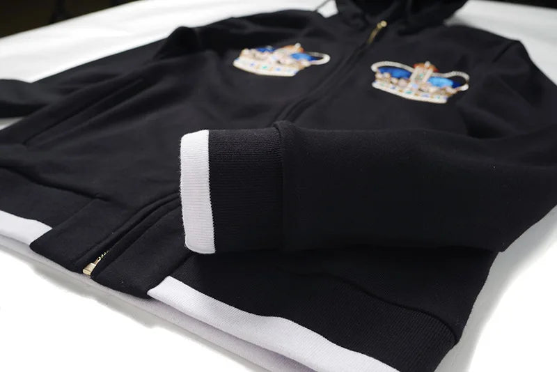 New 2022 Men Classic Embroidery Crown Hoodies Hoody Hooded Sweatshirts