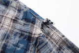 Trapwear Broken heart – Vintage Plaid Shirt 2024 Tie Dyed Tassel T Shirt Long Sleeve