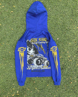 2023 New American Gothic Trend Devil Letter Print Oversized Hoodie Men