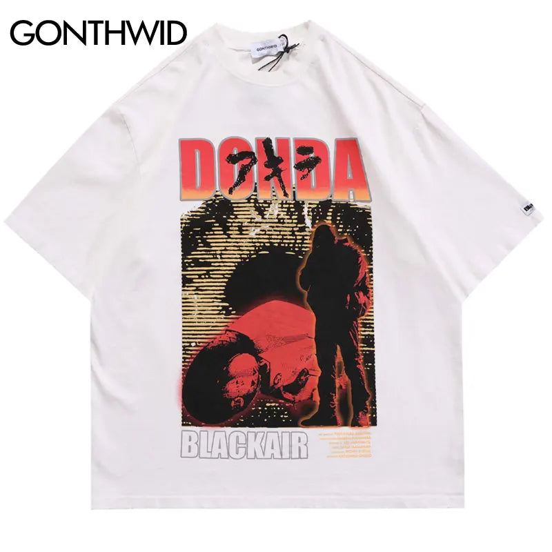 Harajuku Oversized Shirt – Hip Hop Streetwear T Shirt Mens Vintage Poster Graphic Print – Modern Streetwear for Everyone