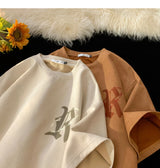 Y2k Vintage print – Trendy Street T Shirt Summer Suede T Shirt Men Fashion Lette