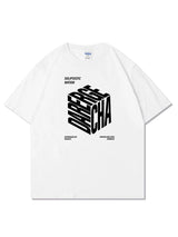 Cyberpunk Crying character – Summer High Street Cube Letter Printed T Shirt Men Casual Lo