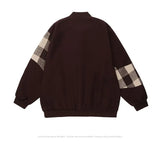 American Retro Jacket Mens Autumn Hong Kong Style Design Color Blocked