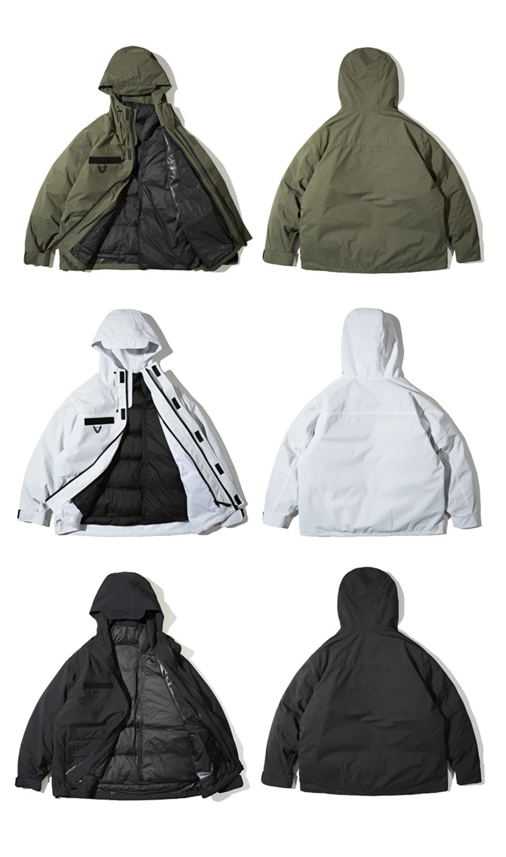 Men's Cargo Down Jackets Windbreaker 2023 Winter Outdoor 90% White Duck Down Jacket Warm Coat For Men Thick Outwear Streetwear
