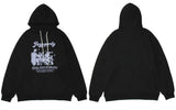 Y2K aesthetic drop featuring hip hop hoodie sweatshirt streetwear men vintage cartoon band printed cotton hooded 2023 winter harajuku pullover hoodie black