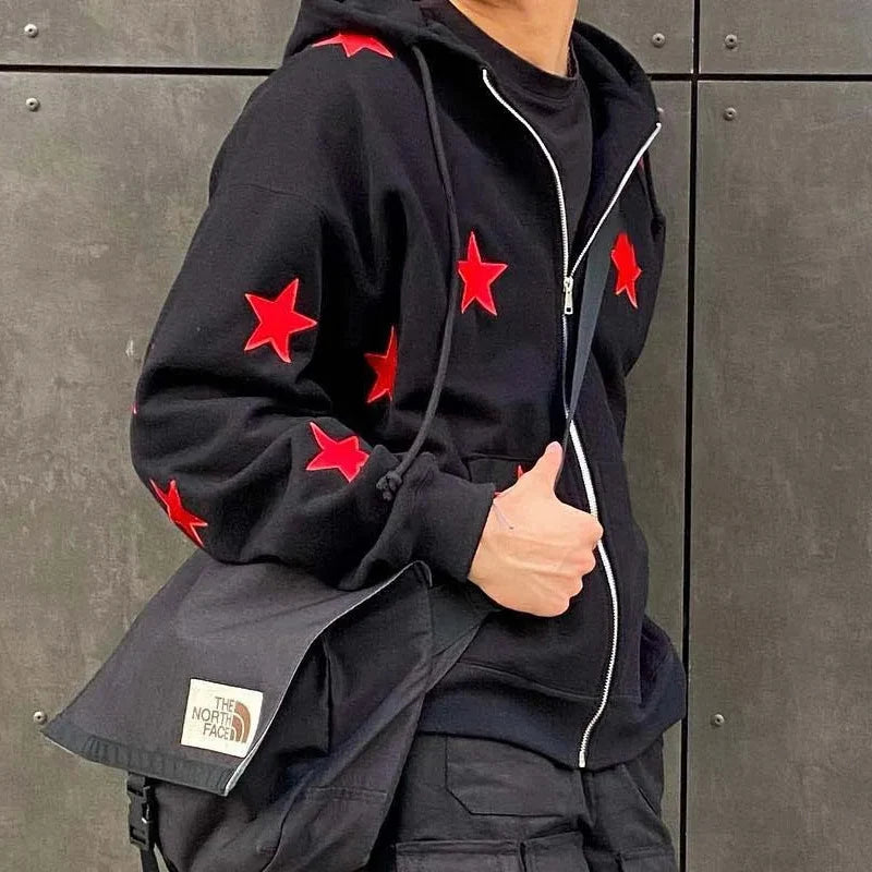 Y2K Clothes Emo Pullover Vintage Jacket Oversize Streetwear Fashion St