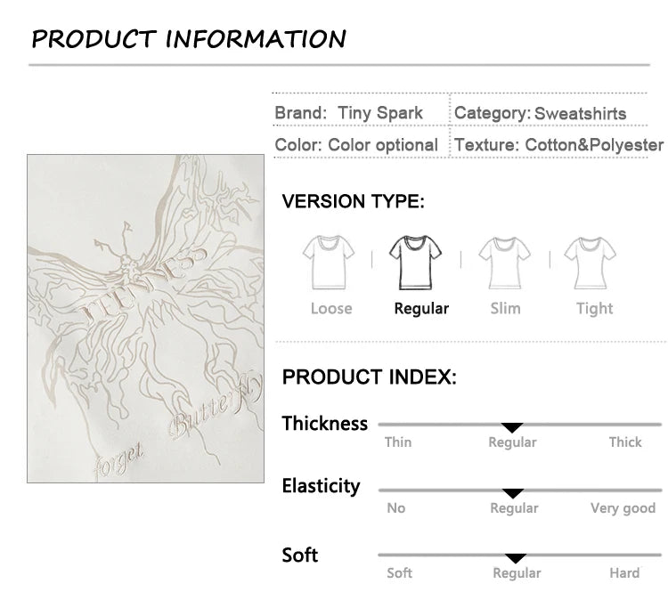 Men Suede Sweatshirt Streetwear Butterfly Monster Embroidery Harajuku