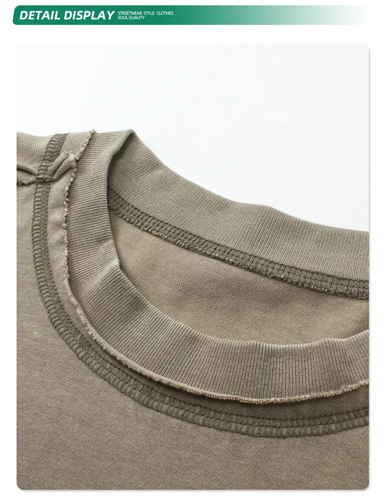 Skatercore Chrome logo – 2024 Summer New Washed Oversized Tshirt Worn Out Retro Distr