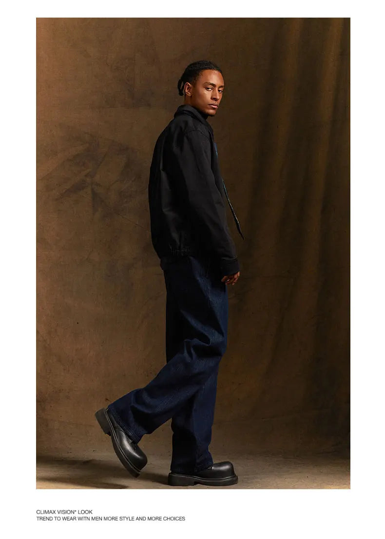 wide leg jeans men streetwear fashion loose casual plus size denim baggy jeans pants cityboy oversize cargo jeans trousers unique cargo style 1770