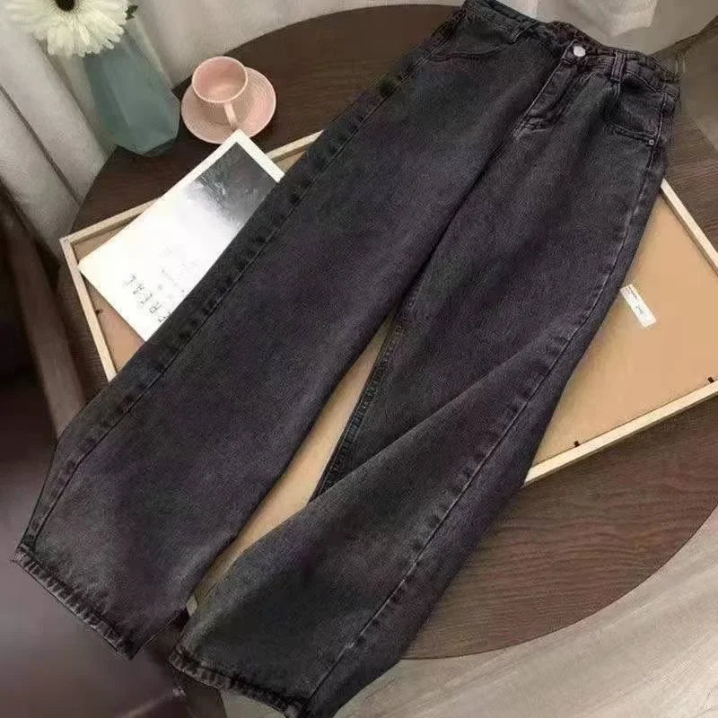 vintage jeans new embroidered jeans street casual denim hip hop gothic y2k pants couples high waist straight leg wide leg jeans unique jeans style 2006