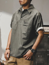 Skatercore Graphic tee – American Retro Short Sleeve Cargo Polo T Shirt For Men Summe