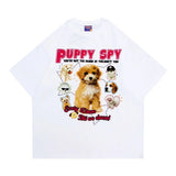 Gothic Crying angel – American Retro Cute Puppy Print Short Sleeved Summer Men And