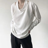 Anime Aesthetic piece – Mens Double Layer Irregular Casual Tops Genderless 2024 Spri