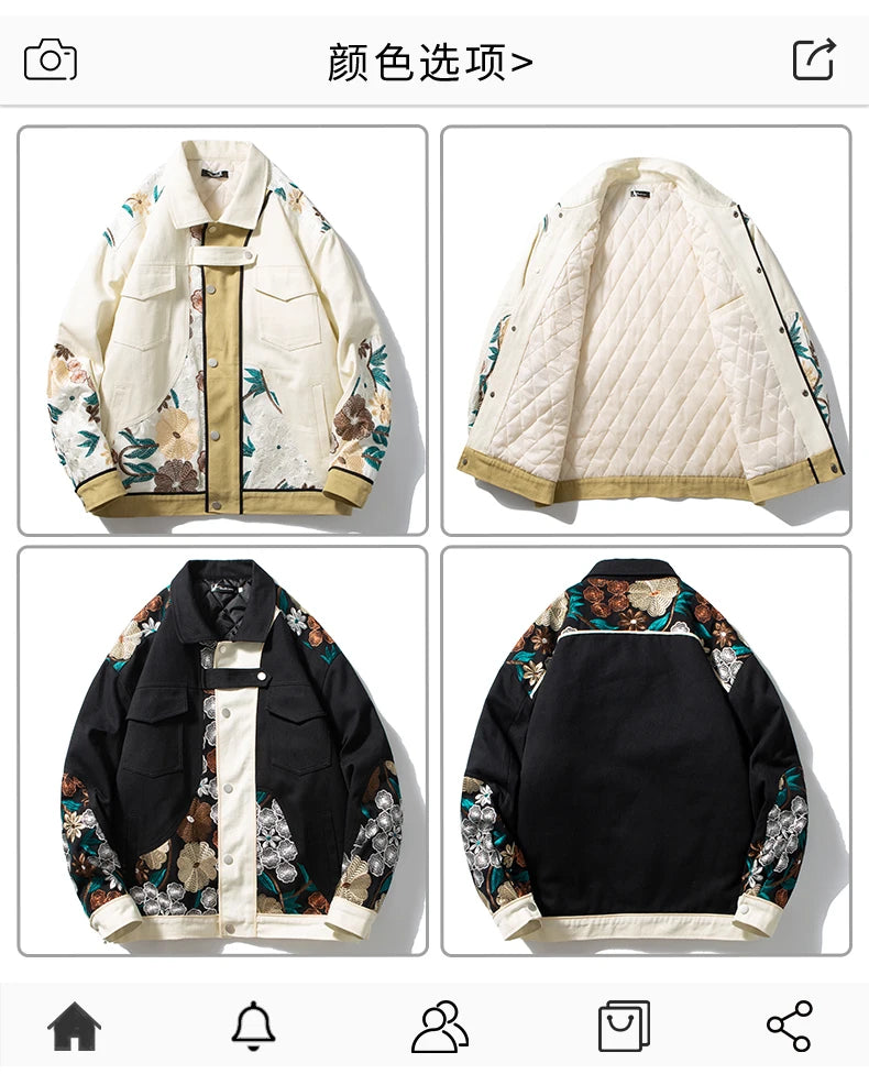 design image streetwear hip hop unisex essential fit style wear oversized 2523ee urban casual everyday quality high style premium - print fashion material men-flowers-print-cotton-twill-winter-casual-jacket-slim-fit-design-streetwear-women-denim-jackets-retro-style-cowboy-outerwear graphic streetwear design ID 313b7