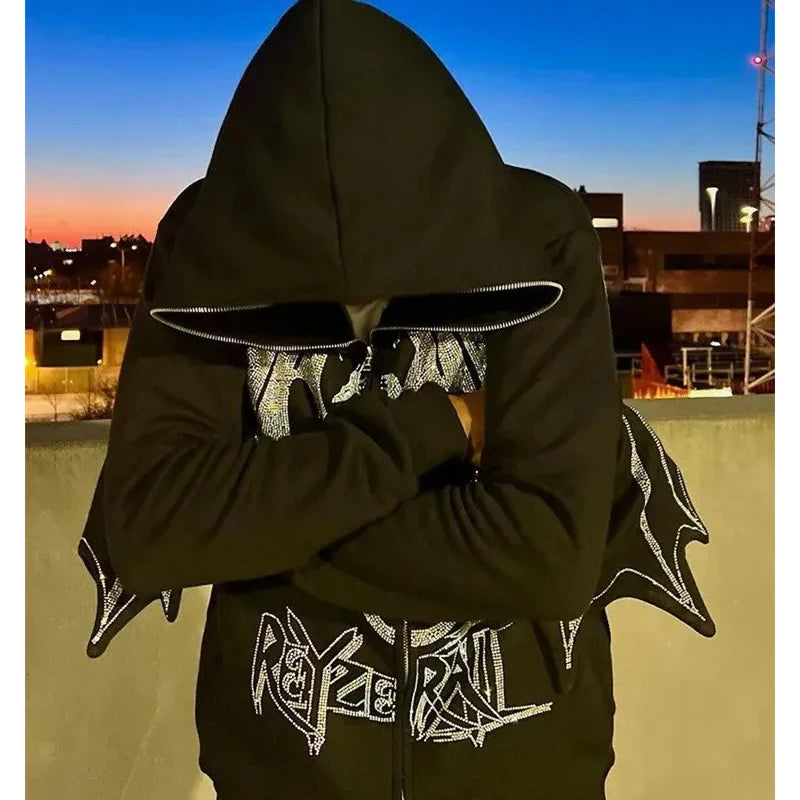 Hip Hop Loose Jacket Interesting Dragon Bat Sleeve Retro Tops Retro St