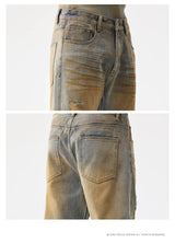 men patch hole distressed plus size denim pant ripped jeans streetwear fashion hip hop vibe loose casual baggy jeans trousers 40 unique jeans style 3183