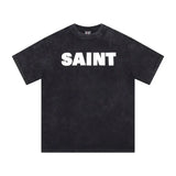 Y2K Graphic Tee – Newest Saint T Shirts Letter Pattern Tops Tee Men Woman Spri – Urban Streetwear for Men & Women