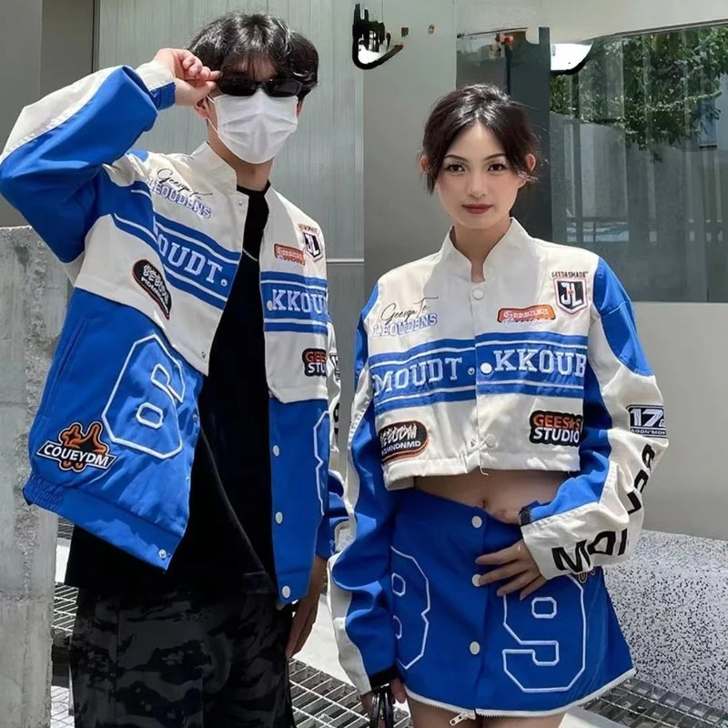 Leather Panel Streetwear Jacket Daily Fit Staple