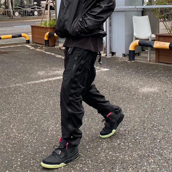 undermycar functional strap high street pure cotton pants urban fashion pants