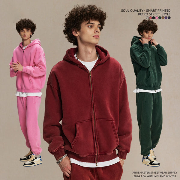 Batik Fleece Zippered Hoodie | Skatercore Style Hoodie