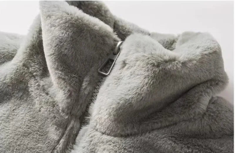 Street Lamb Wool Jacket Mens 2024 Winter Stand Collar Letter Patchwork College Parkas Fleece Warm New Thickening Couple Coats