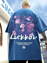 Gothic Graphic tee – Lucky Koi Print T Shirts For Men Summer Oversize Streetwear
