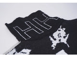 mens turtleneck knitted sweater fashion hip hop harajuku letter sweater retro vintage jumpers casual cotton pullovers sweaters streetwear fashion hoodie, aesthetic street look hoodie, oversized graphic print design