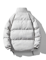 Streetwear Men's Winter Harajuku Fashion Jacket Parkas Bubble Jacket Oversize Warm Solid Coat Faux Suede Puffer Jacket