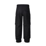 american streetwear zipper cargo straight trousers two different wearing washed detachable multi pocket mens balck tactical pant military streetwear pants