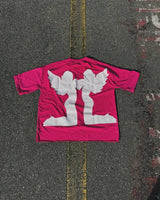 Vaporwave Streetwear top – American Gothic Fashion Angel Print Oversized T Shirt Womens