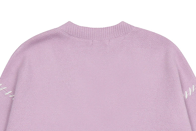 y2k knitted sweater, photo-ready sweater, cozy fashion fit, stylish street outfit, modern aesthetic appeal